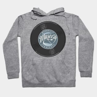 Nashville Music City Tennessee Vinyl Vintage Hoodie